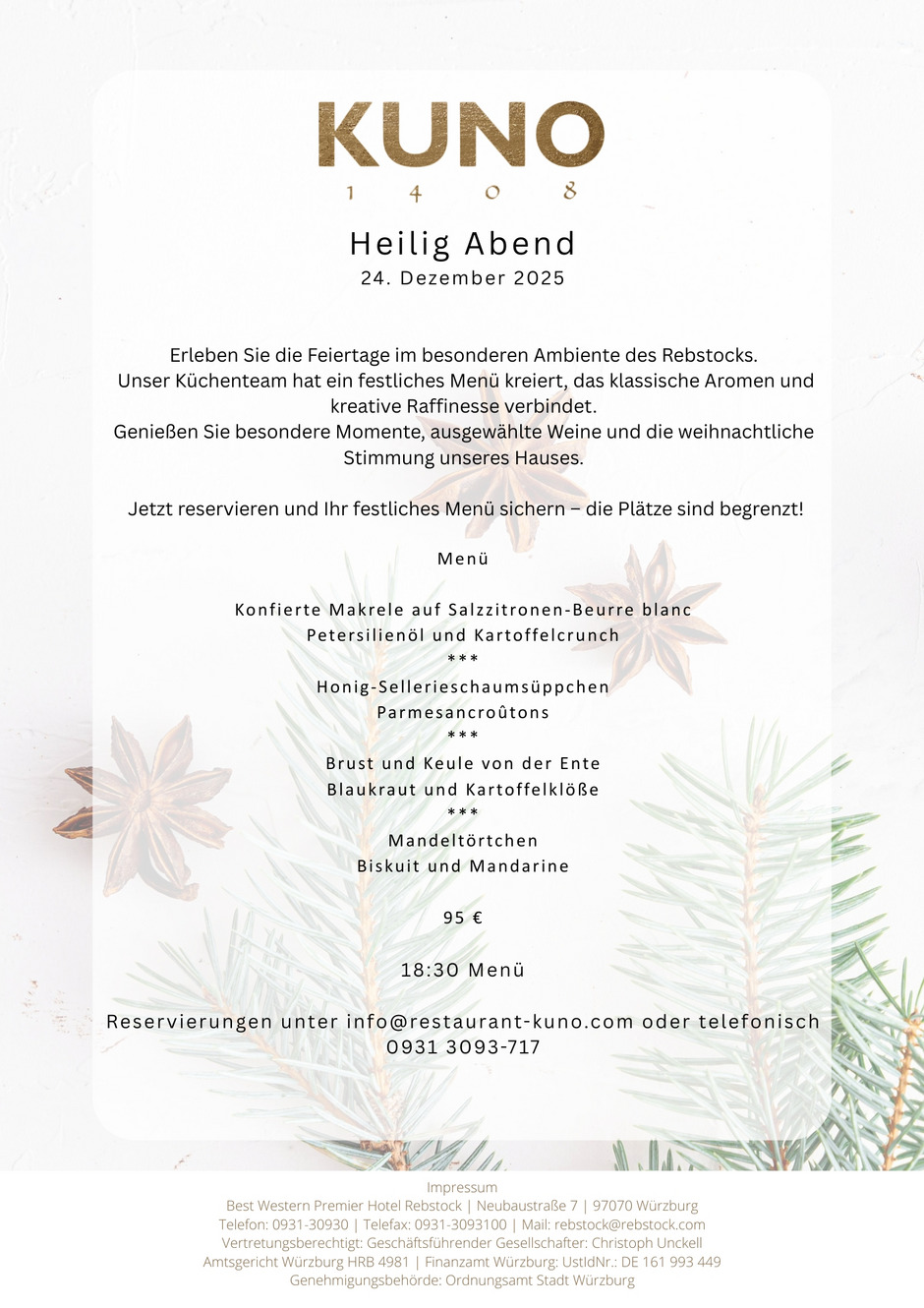 24.12.25 Heilig Abend Menü