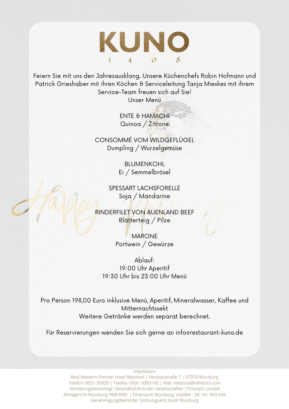 31.12.2025 Silverster Menü